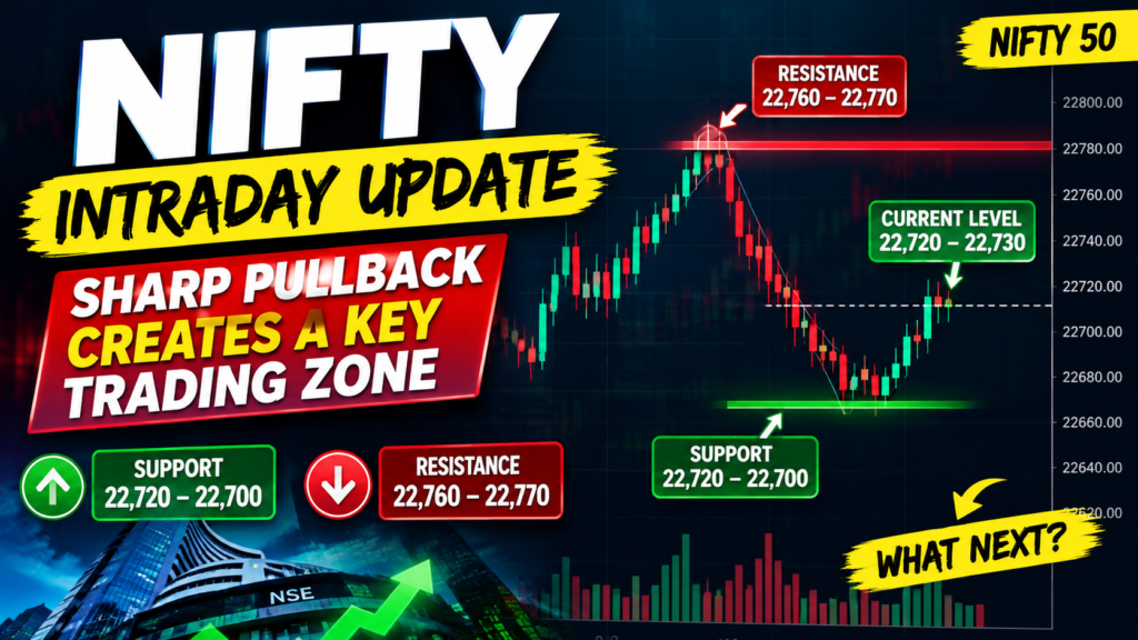 Nifty Intraday Update: Sharp Pullback Creates a Key Trading Zone