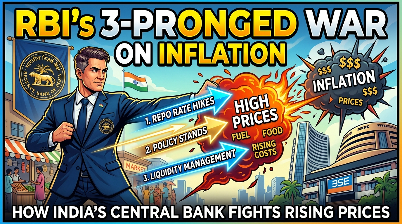 RBI’s 3-Pronged War on Inflation: How India’s Central Bank Is Fighting Rising Prices